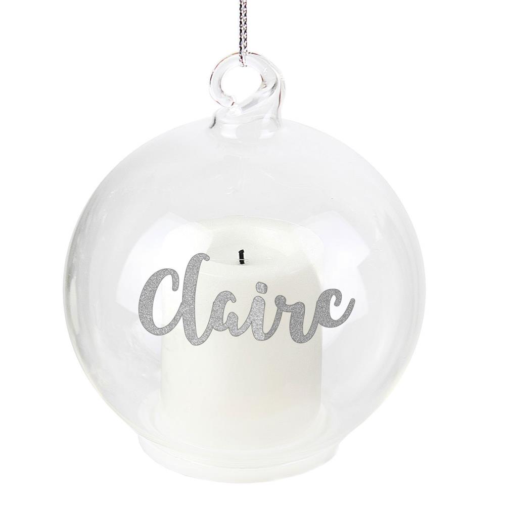 Personalised Christmas LED Candle Bauble £10.79